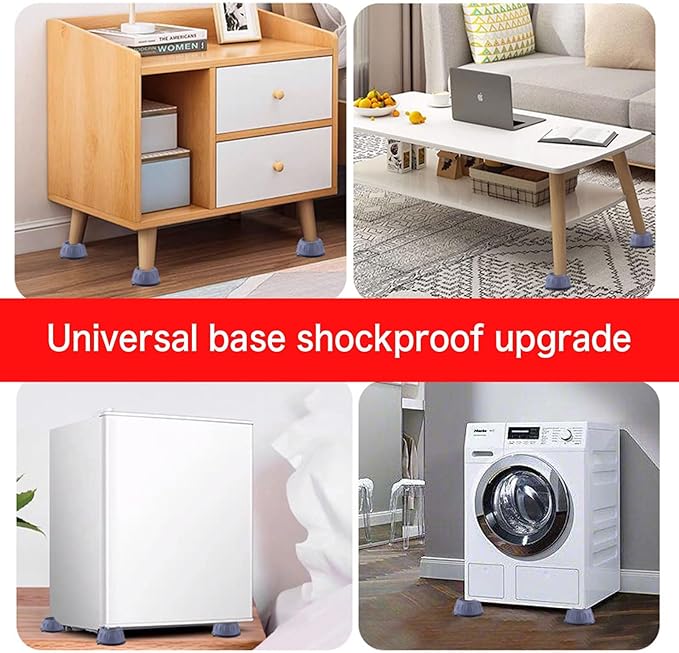 Lot de 4 patins de pieds de machine à laver anti-vibrations