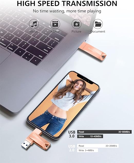 Clé USB de stockage pour iphone et Android 128gb