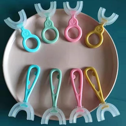 Brosse à dents en forme de U pour enfants de 2 à 12ans