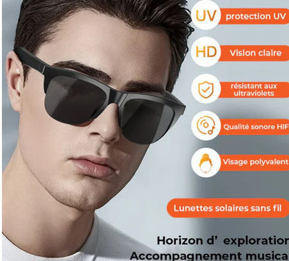 Lunettes de soleil anti lumière avec Bluetooth et écouteur intégré